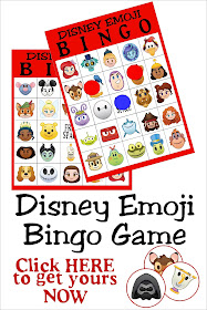 Have fun with your family and friends while social distancing with this Disney Emoji Bingo game perfect for playing in person or via social media. #bingogame #socialdistancinggame #diypartymomblog