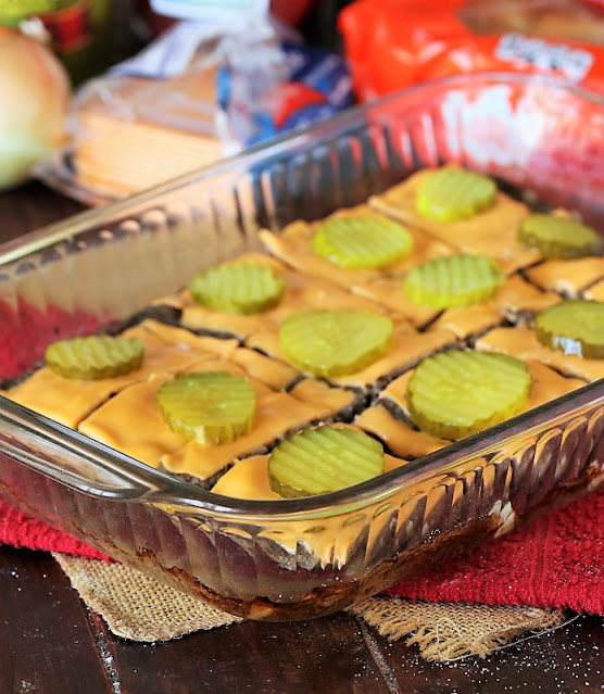 Topping Easy Cheeseburger Sliders with Pickles Image