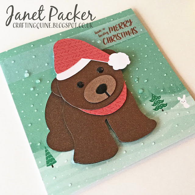 Using Silhouette Glitter Sticker Sheets to make your own glitter paper and card. Designed by Janet Packer for GraphtecGB Silhouette UK at https://www.craftingquine.blogspot.co.uk. Uses the Polar Bear Card by Jennifer Rush from the Silhouette Design Store.