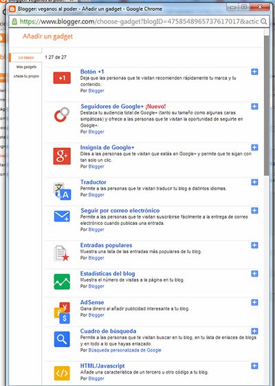 gadgets de blogger