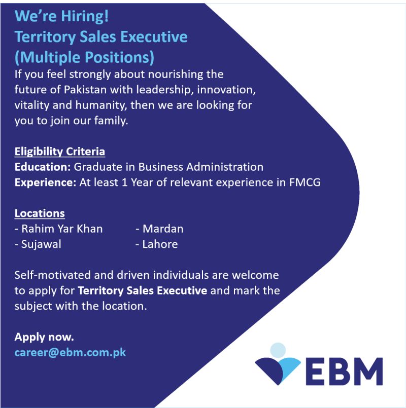 English Biscuits Manufacturers Pvt Ltd EBM Jobs For Territory Sales Executive