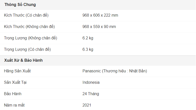 Panasonic Android Tivi 4K 43 Inch TH-43JX620V