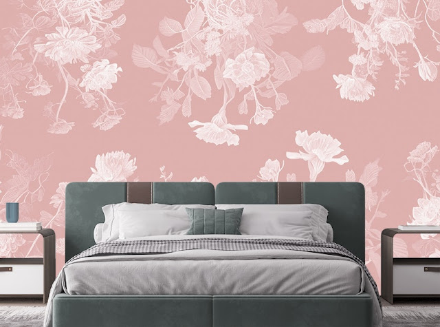 Pink Flower Bedroom Wallpaper Murals