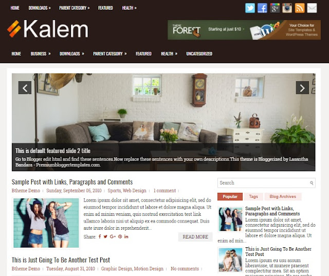 Kalem blogger template