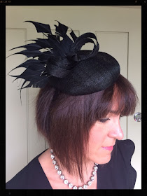 My Midlife Fashion, Accessorize Renee Elaborate Feather Fascinator, Zara Split Top, J Crew