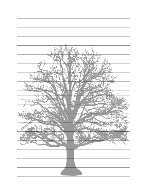 Tree Stationary Journal Page Free Printable Download
