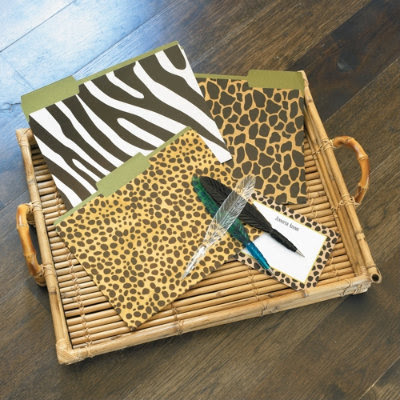 animal print file folders