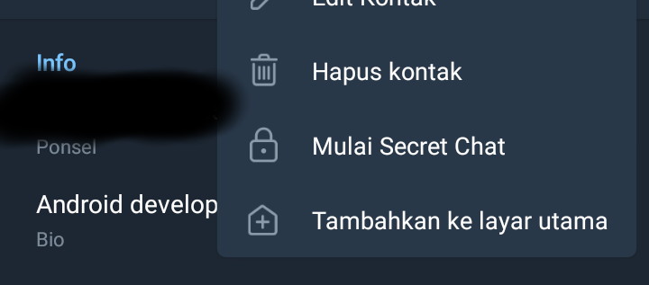 Hapus Kontak Telegram