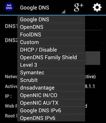 daftar dns server untuk android