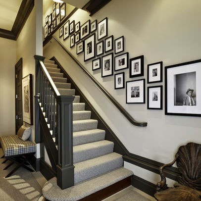 50 Creative Staircase  Wall  decorating  ideas  art frames 