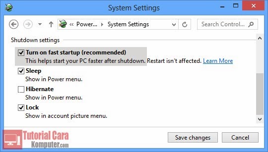 Tips Cara Memperbaiki Masalah Restart dan Shutdown di Windows 8 - TutorialCaraKomputer.com