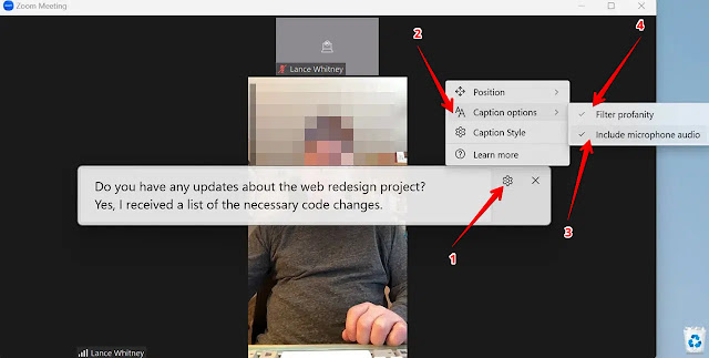 Change live subtitle settings