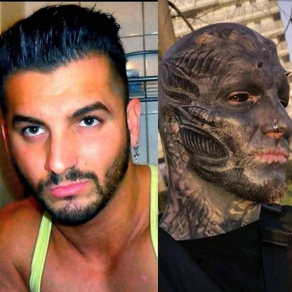 Meet Anthony Loffredo The French Man Who Sliced His Fingers And Transformed His Body To Become A Black Alien (Photos) 