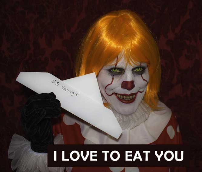 I love to eat you! - Trending It Memes – Best Funniest Memes This Week - it movie chapter one cast makeup, funny pennywise sewer clown dancing, generator, Reddit, joker, viral, top Hollywood pictures, photos, images, pics, captions, quotes, wishes, quotes, SMS, status, messages.