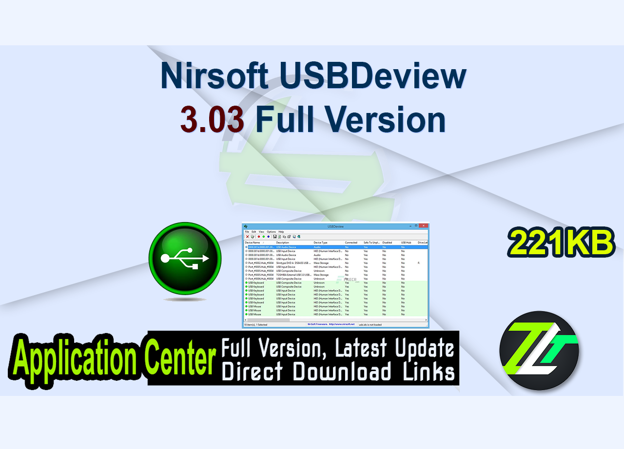 Nirsoft USBDeview 3.03 Full Version