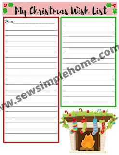 free printable christmas wish list