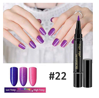 GuGio One Step Gel Nail Polish Pen, UV LED Nail Varnish Nail Art Nail Temperature Color Changing Lacquer 
