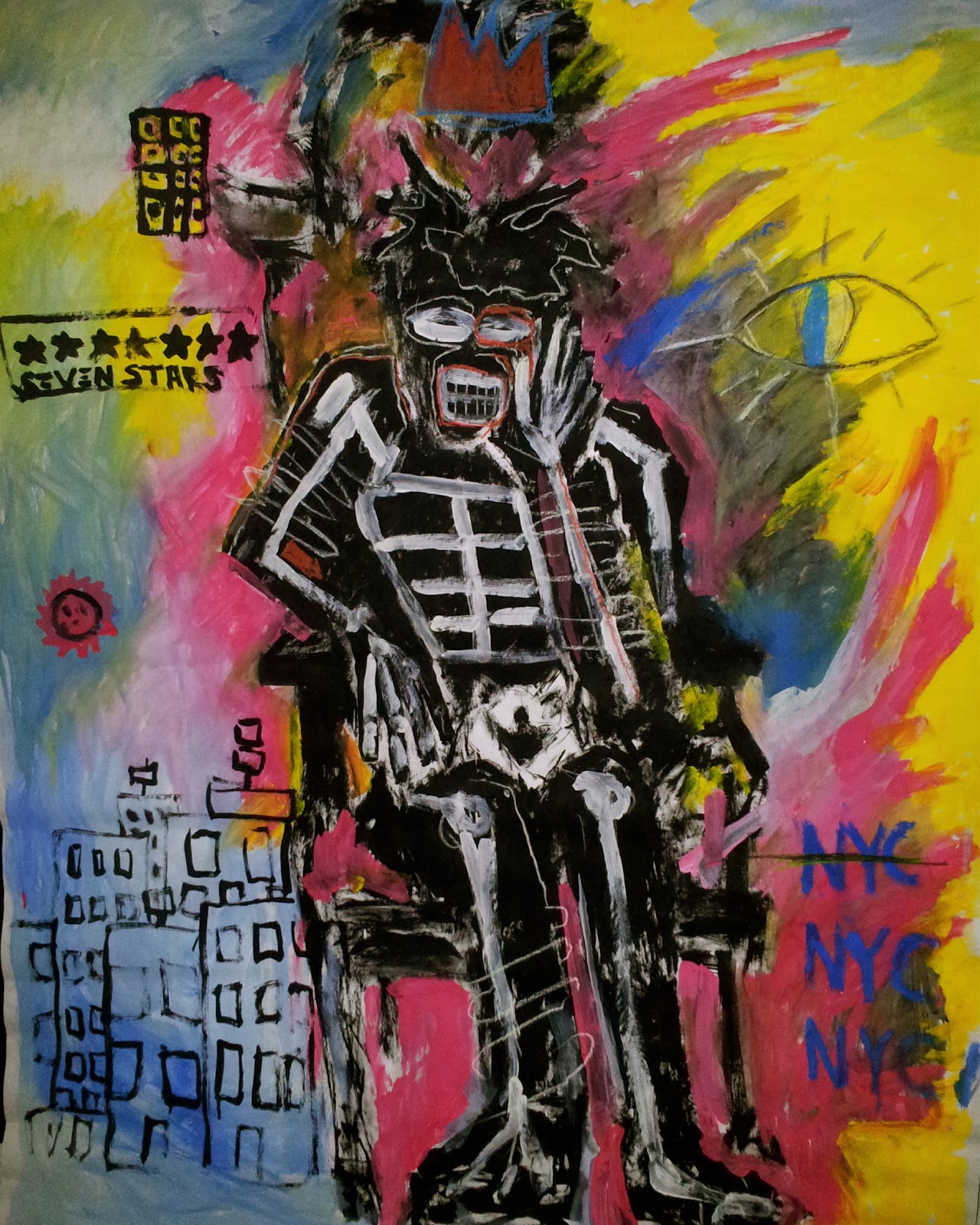 BASQUIAT and CAT painting