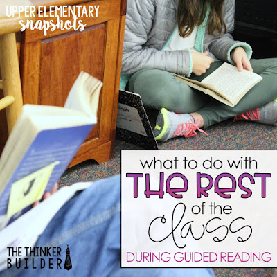 "What to Do with the Rest of the Class during Guided Reading" Blog post from with detailed ways to structure your time so while you meet with small groups, the rest of the class is engaged in meaningful tasks.