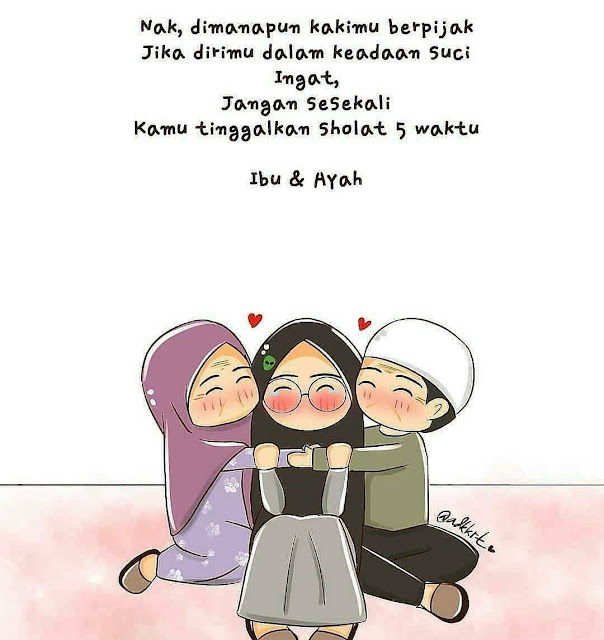 Wallpaper Sahabat  Anime Hijab  Kata Kata  Motivasi Cartoon 