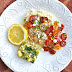 Greek Style Chicken w/ Roasted Tomatoes & Feta Cheese Over Cauli-Mash