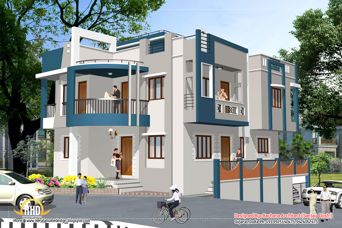 Indian home  design  with house  plan  2435 Sq Ft home  