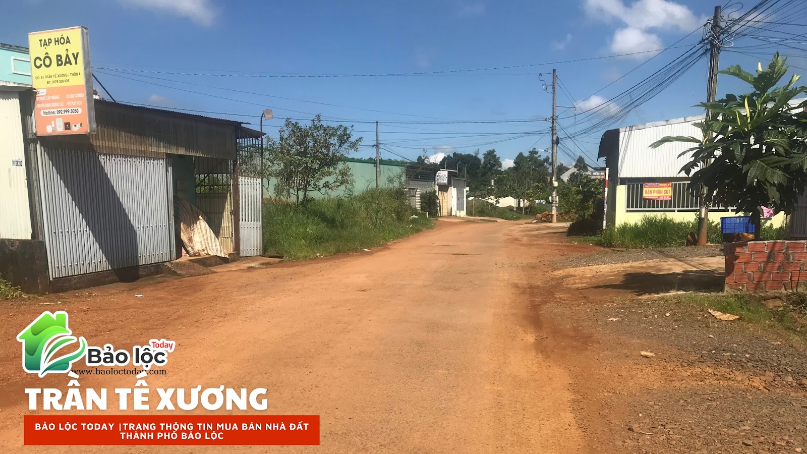 Hình ảnh thực tế tuyến đường Trần Tế Xương xã Đambri thành phố Bảo Lộc, tỉnh Lâm Đồng