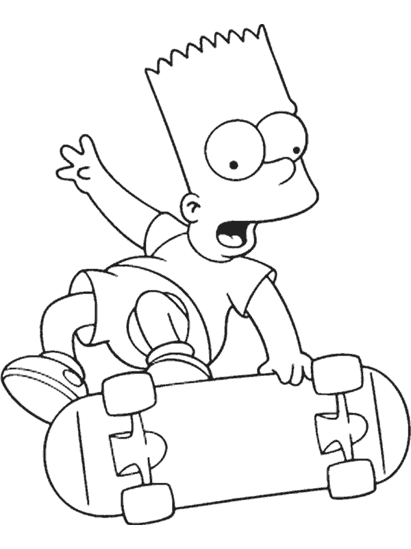 simpson para colorear