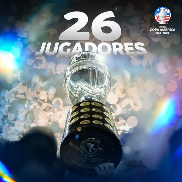 26 jugadores permitidos para la CONMEBOL Copa América USA 2024