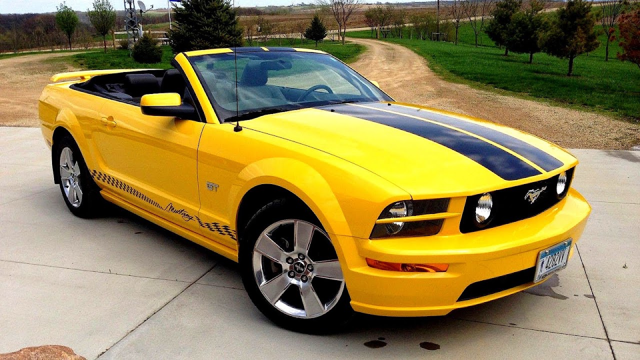 Yellow Ford Mustang Convertible For Sale