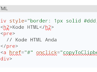 Cara Membuat Kotak HTML yang bisa di copy di Blogger: