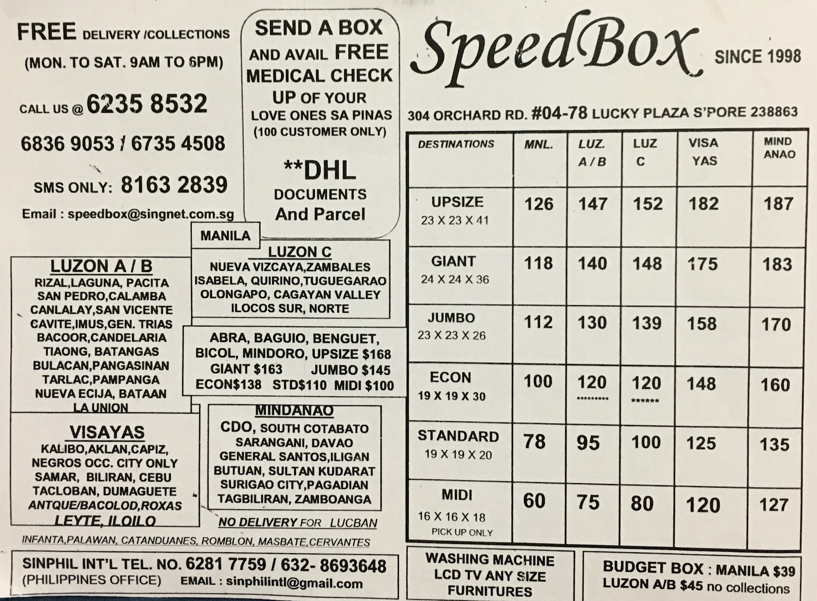 Singapore Balikbayan Box December 2015 - 