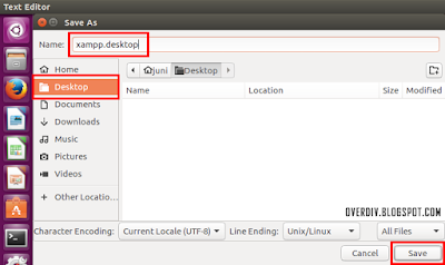 Cara Membuat Shortcut XAMPP Control Panel di Ubuntu | Over Division