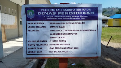 SMPN 12 Kaur Bangun Gedung Laboratarium Komputer