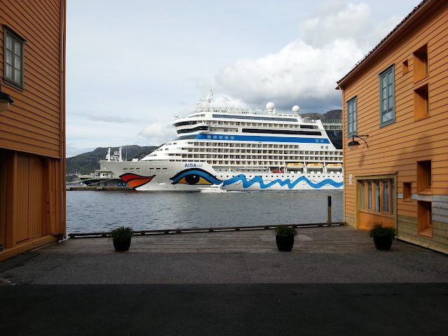 Cruise ship AIDAsol in Bergen, Norway; Cruise Ships in Bergen