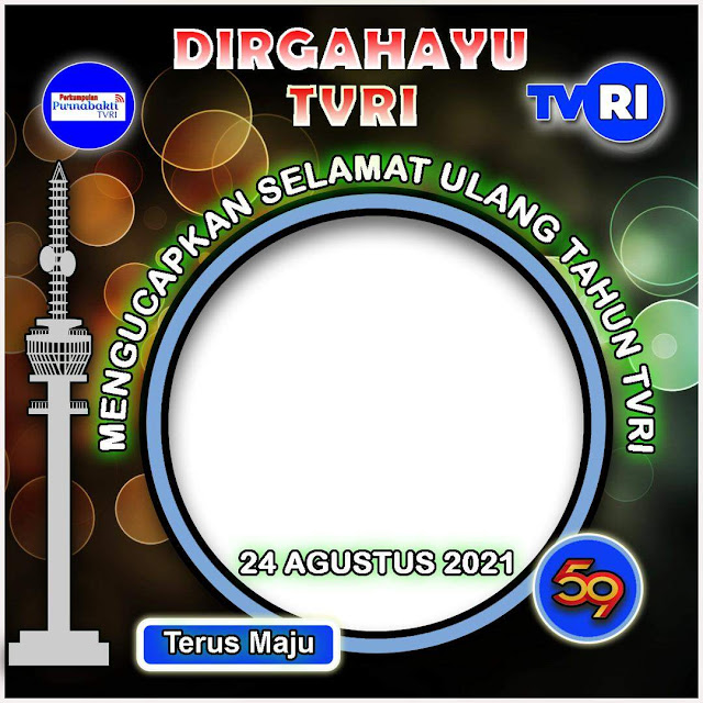 Bingkai Foto Twibbon HUT TVRI 2021