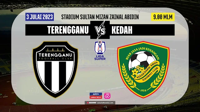 Siaran Langsung Terengganu vs Kedah Live Streaming Liga Super 2023