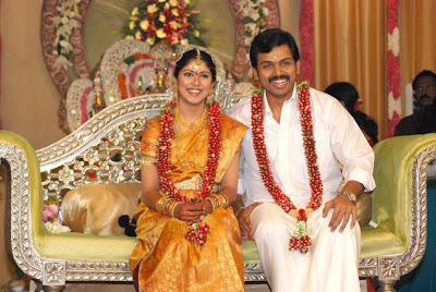 Actor Karthi and Ranjani wedding stills