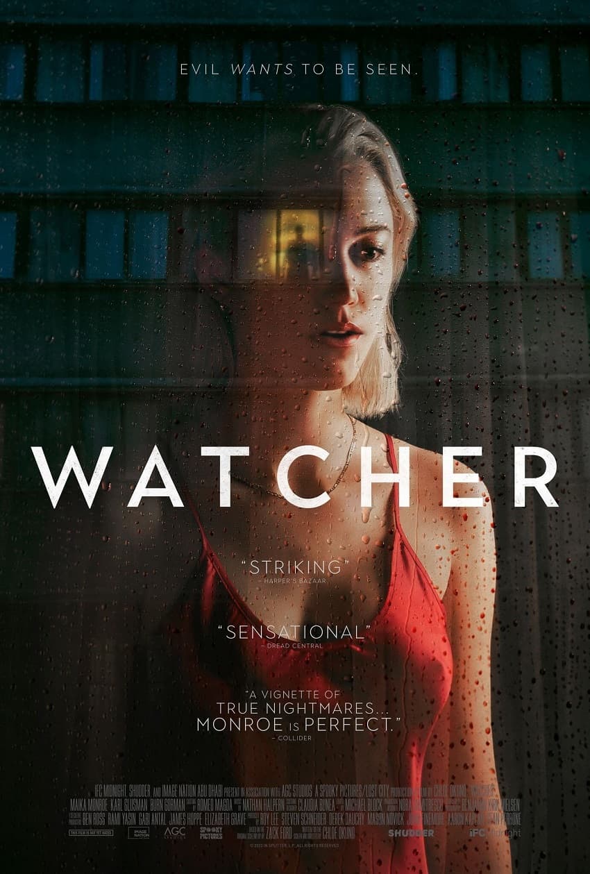 IFC Films показала полный трейлер фильма ужасов Watcher («Наблюдающий») Хлои Окуно - Постер