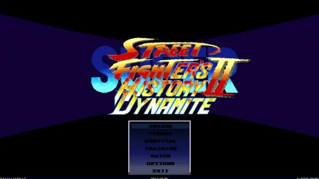 Street Fighter History II menu