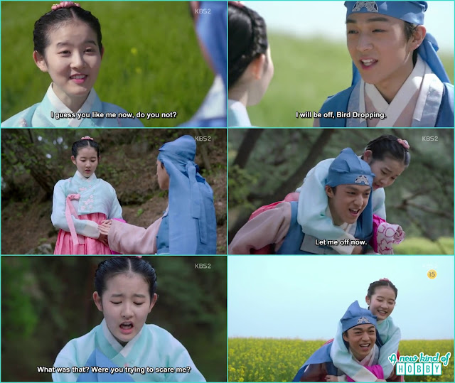 prince yeok give piggy back ride to chae kyung and propose her - Seven Day Queen: Episode 3 korean Drama