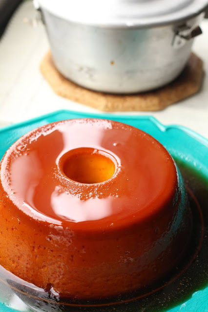 flan caramel a la papaye fraiche