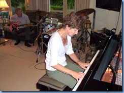 Brian Gunson 'doodling' with Denise Gunson on the grand piano