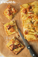 Tarta de manzana, almendras y coco