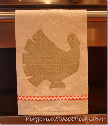 Drop Cloth and Burlap Tea Towel