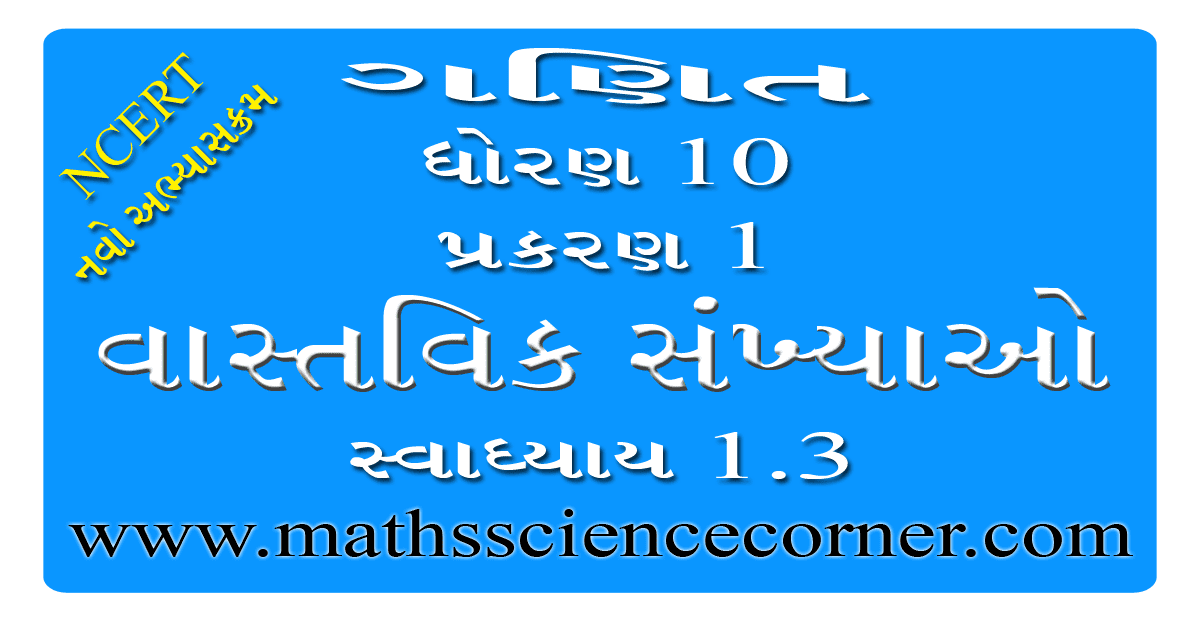 Maths Std 10 Swadhyay 1.3