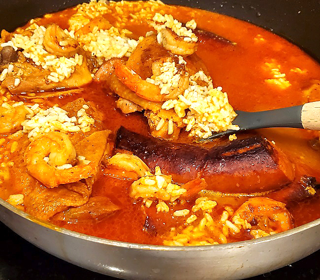 a jambalya in a creole sauce