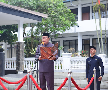 Upacara Hari Kesaktian Pancasila Tingkat Kota Sukabumi di Balai Kota Berlangsung Khidmat