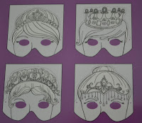 Princess Face Masks, Princess Make A Masks, Mask, Mudpuppy, Party Activity, Party&Co, Party Theme 