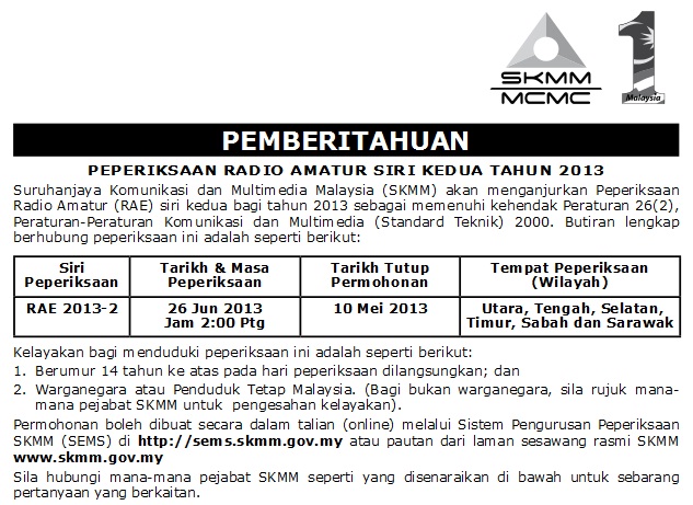 WAVE COMMUNICATIONS | HAM RADIO: Malaysian Communications ...